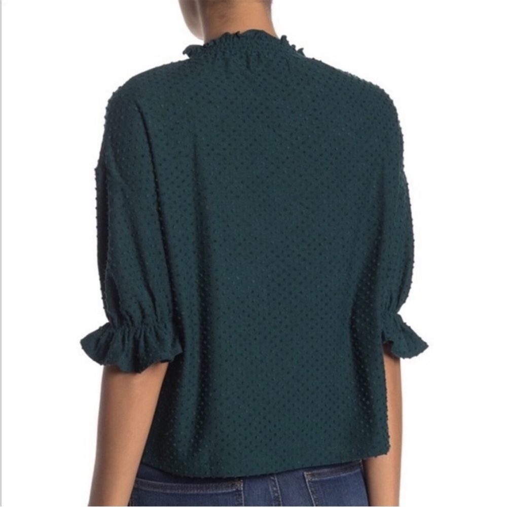 Madewell Texture & Thread Clip Dot Ruffle Top - Picture 2 of 6